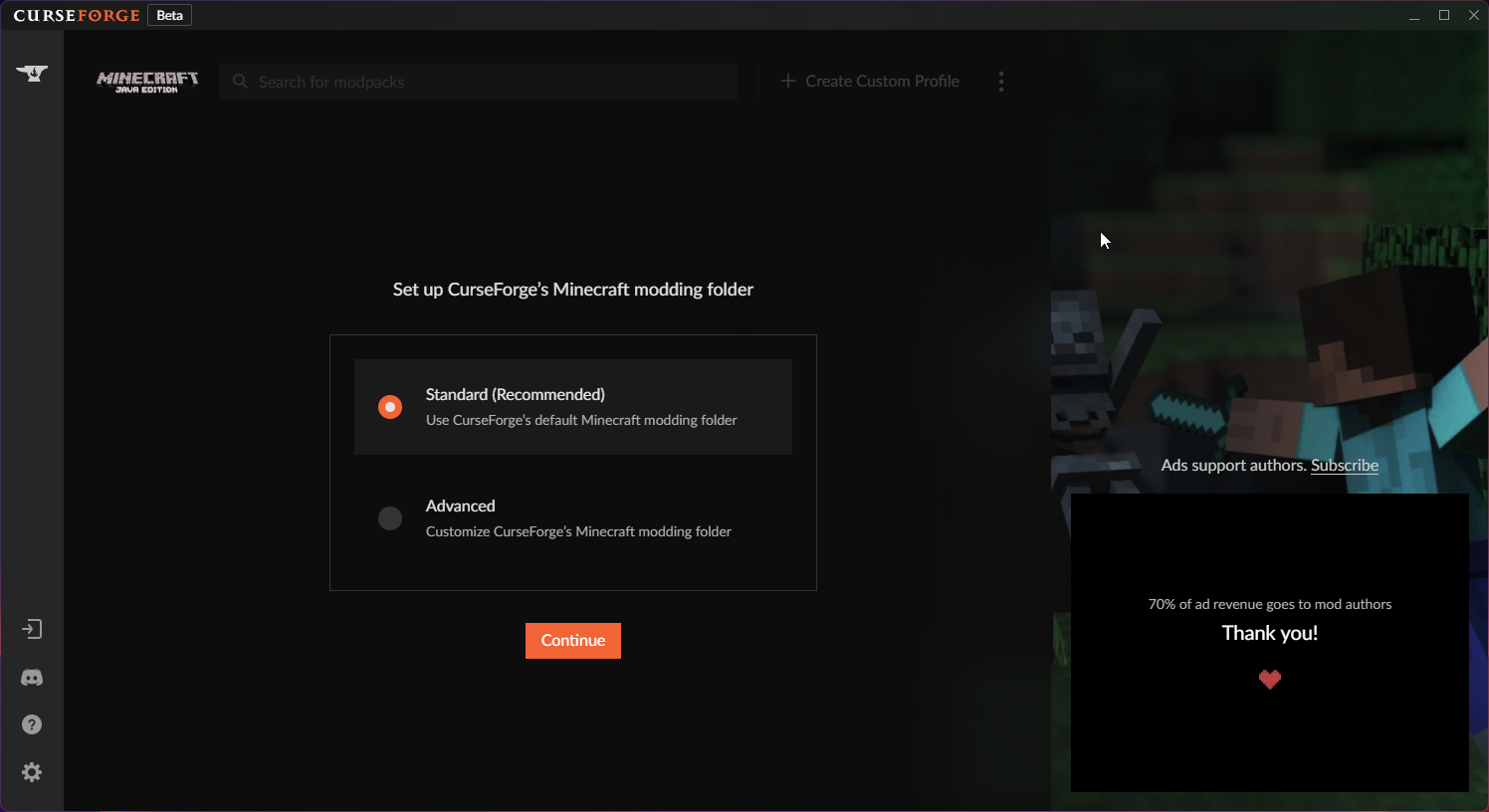 CurseForge Setup 1