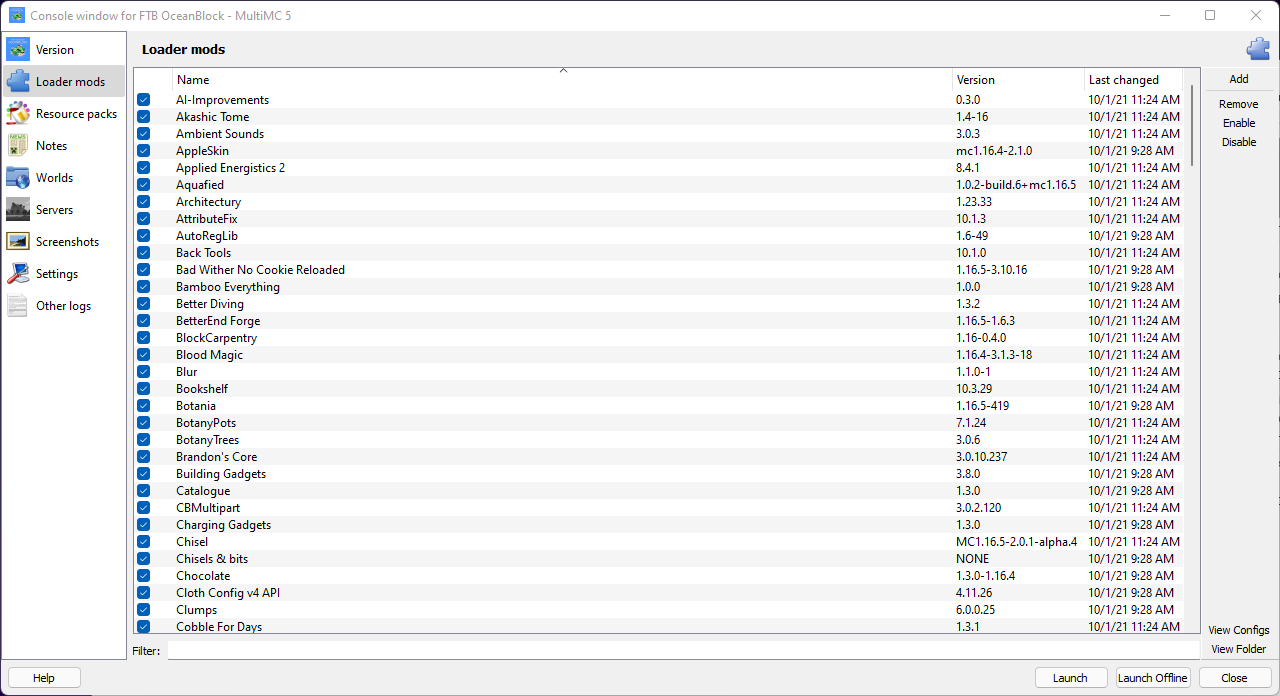 MultiMC Loader Mods